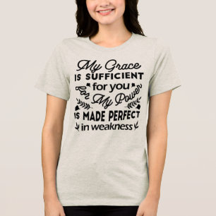 2. Korinther 12:9 – Meine Gnade ist ausreichend Ku Tri-Blend Shirt