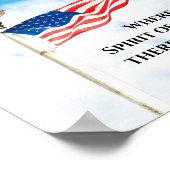 2 Korinther 3:17 Es gibt Freiheit, die amerikanisc Poster (Ecke)