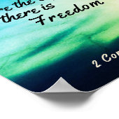 2 Korinther 3:17 Freedom Bible Verse Bird Flying Poster (Ecke)