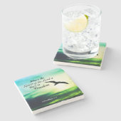 2 Korinther 3:17 Freedom Bible Verse Bird Flying Steinuntersetzer (Seitenansicht)