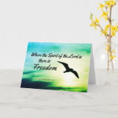 2 Korinther 3:17 Freedom Bible Verse Karte (Gelbe Blume)