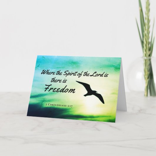 2 Korinther 3:17 Freedom Bible Verse Karte (Vorderseite)