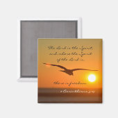 2 Korinther 3:17 Freedom Bible Verse Magnet (Vorderseite/Rückseite)