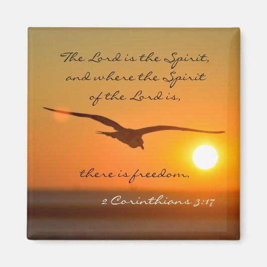 2 Korinther 3:17 Freedom Bible Verse Magnet (Vorne)