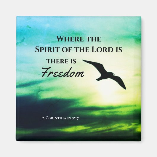 2 Korinther 3:17 Freedom Bible Verse Magnet (Vorne)