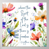 2 Korinther 3:17 Freedom Bible Verse Poster (Vorne)