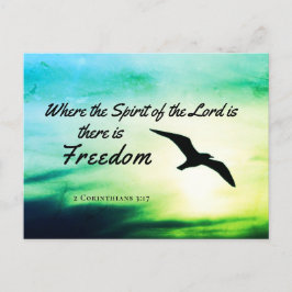 2 Korinther 3:17 Freedom Bible Verse Postkarte