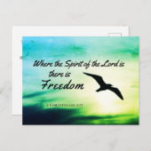 2 Korinther 3:17 Freedom Bible Verse Postkarte (Vorne/Hinten)