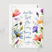 2 Korinther 3:17 Freedom Bible Verse Postkarte (Vorne/Hinten)
