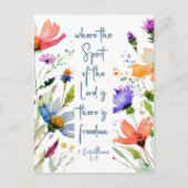 2 Korinther 3:17 Freedom Bible Verse Postkarte (Vorderseite)