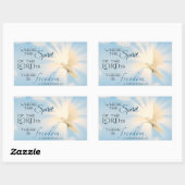 2 Korinther 3:17 ...Freedom Bible Verse Rechteckiger Aufkleber (Blatt)