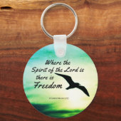 2 Korinther 3:17 Freedom Bible Verse Schlüsselanhänger (Rückseite)