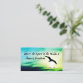 2 Korinther 3:17 Freedom Bible Verse Visitenkarte (Stehend Vorderseite)