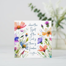 2 Korinther 3:17 Freiheitsbibel Verse Flat Card
