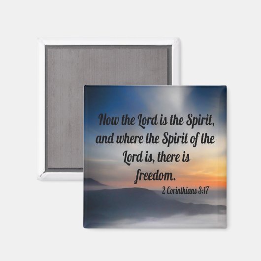 2 Korinther 3:17 Magnet (Vorderseite/Rückseite)