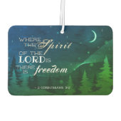 2 Korinther 3:17 Wo der Geist des Herrn ist Autolufterfrischer (Rückseite)