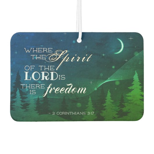 2 Korinther 3:17 Wo der Geist des Herrn ist Autolufterfrischer (Vorderseite)