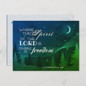 2 Korinther 3:17 Wo der Geist des Herrn ist Postkarte (Vorne/Hinten)