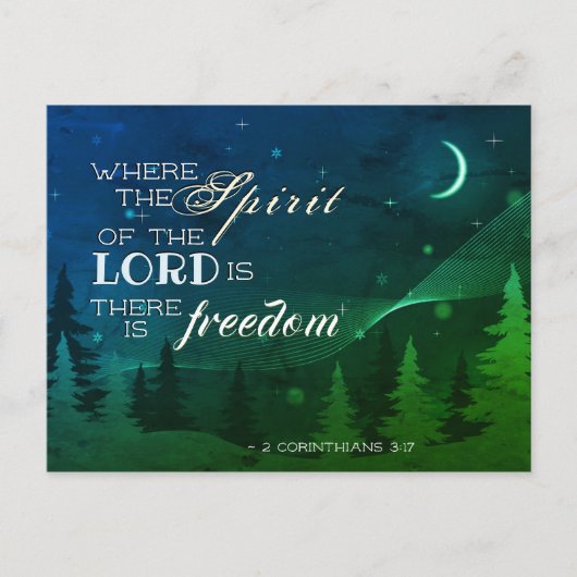 2 Korinther 3:17 Wo der Geist des Herrn ist Postkarte (Vorderseite)