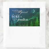 2 Korinther 3:17 Wo der Geist des Herrn ist Rechteckiger Aufkleber (Tasche)