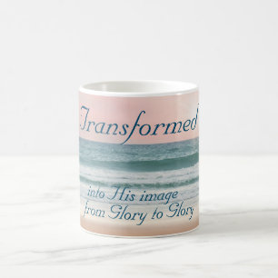 2 Korinther-3:18 umgewandelt in sein Bild Kaffeetasse