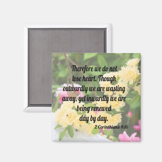2 Korinther 4:16 Magnet (Vorderseite/Rückseite)