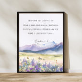 2 Korinther 4:18, Bible Verse Wall Art Poster
