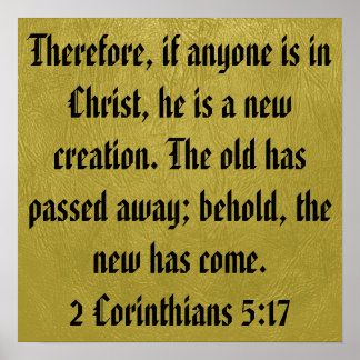 2 Korinther 5:17 Bibelverse Poster