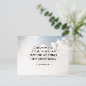 2 Korinther 5:17, Bibelverse, Postkarte (Stehend Vorderseite)