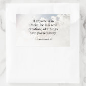 2 Korinther 5:17, Bibelverse, Rechteckiger Aufkleber (Tasche)