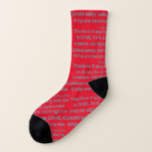 2 Korinther 5:17 Bibelverse Rot All-over-Print Socken (Links - Außen)
