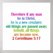 2 Korinther 5:17 Englisch Poster (Vorne)