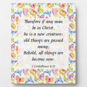 2 Korinther 5:17 Plaque Fotoplatte (Vorderseite)