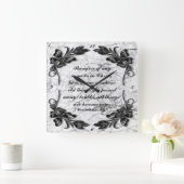 2 Korinther 5:17 Platz Quadratische Wanduhr (Zuhause)