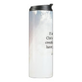 2 Korinther 5:17-Schriften-Vers Thermosbecher (Nach links gedreht)