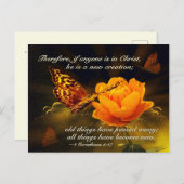 2 Korinther 5:17 Wenn jemand in Christus ist, Bibe Postkarte (Vorne/Hinten)