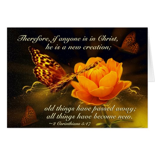 2 Korinther 5:17 Wenn jemand in Christus ist, Kart (Vorderseite (Horizontal))
