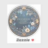 2 Korinther 5:7 Bibel Inspiration Klassische Runde Aufkleber (Blatt)