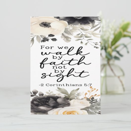 2 Korinther 5:7 Ermutigende Karte (Stehend Vorderseite)