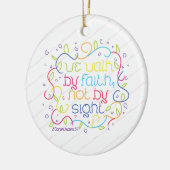 2 Korinther-5:7 gehen wir durch Glauben, nicht Keramik Ornament (Links)