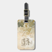 2 Korinther 5:7 Wir gehen durch das Glaubensbibelv Gepäckanhänger (Vorderseite vertikal)