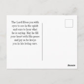 2 Korinther 5:7 Wir gehen durch das Glaubensbibelv Postkarte (Rückseite)