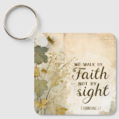 2 Korinther 5:7 Wir gehen durch das Glaubensbibelv Schlüsselanhänger (Vorderseite)