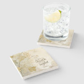 2 Korinther 5:7 Wir gehen durch das Glaubensbibelv Steinuntersetzer (Seitenansicht)