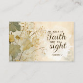 2 Korinther 5:7 Wir gehen durch das Glaubensbibelv Visitenkarte (Vorderseite)