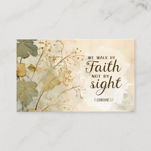 2 Korinther 5:7 Wir gehen durch das Glaubensbibelv Visitenkarte (Vorderseite)