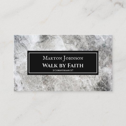 2 Korinther 5:7 zu Fuß durch das Glaubensbibelvers Visitenkarte (Vorderseite)