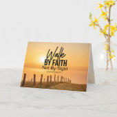 2 Korinther 5:7 zu Fuß durch den Sonnenuntergang d Karte (Gelbe Blume)