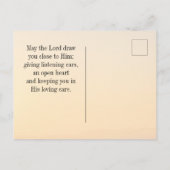 2 Korinther 5:7 zu Fuß durch den Sonnenuntergang d Postkarte (Rückseite)