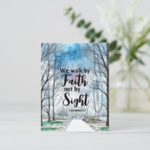 2 Korinther 5:7 zu Fuß mit der Faith Bible Flat Ca